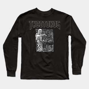 Theotokos Mary Punching The Devil Doom Parody Long Sleeve T-Shirt